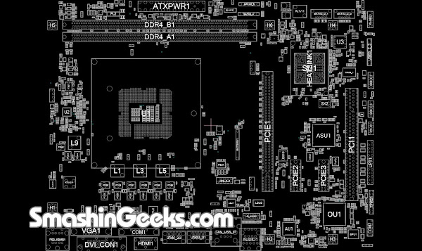 Free ASRock H110M HDVP Rev 1.01 Schematic Boardview
