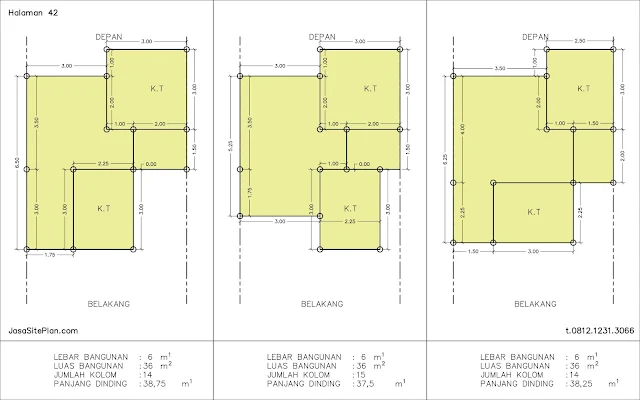 denah rumah type 36 murah