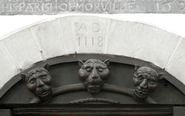 Grotesques in Morville Church