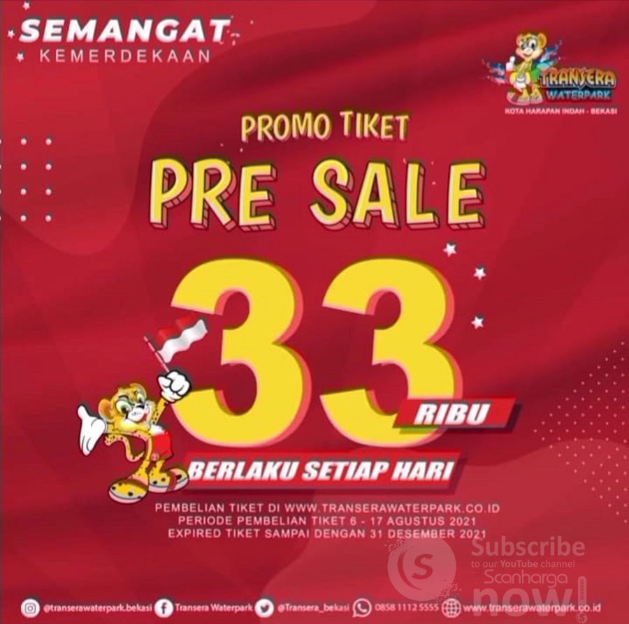 Transera Waterpark Bekasi Promo PRE-SALE Tiket CUMA Rp. 33Ribu*