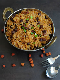 Black chickpeas Masala Pulao, Masala Kala channa Pulao