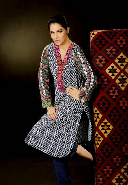 Khaadi Unstitched Winter Polyester Viscose Collection 2013