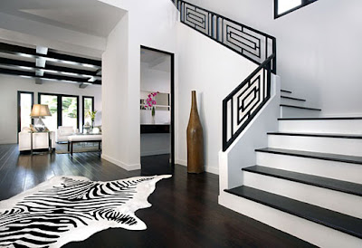 black white living room interiors