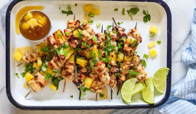Pineapple Chile-Lime Chicken Skewers Recipe