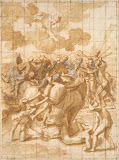 Conversion of Saul by Nicolas Poussin - Christianity Drawings from Hermitage Museum