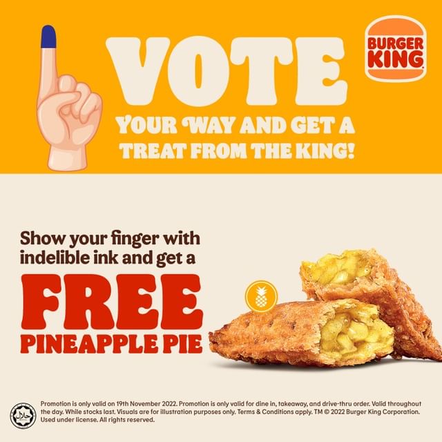 Promosi Burger King Malaysia sempena PRU 15