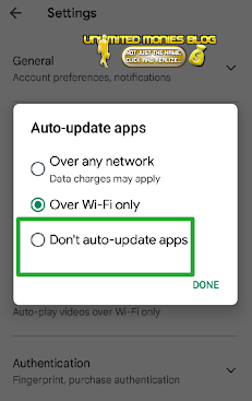 Stop Auto-Update apps