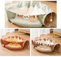 cama con túnel de juego para gatos
