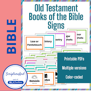 Old Testament Books of the Bible signs | scriptureand.blogspot.com