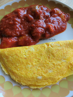 omelette con kinara e peperonata