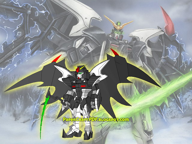 Download SD XXXG-01D2 Gundam Deathscythe Hell (Mobile Suit Gundam Wing) Papercraft Model Template pdo pdf img png jpg paper craft model template donwload online