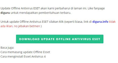 Cara Update Offline Antivirus ESET 