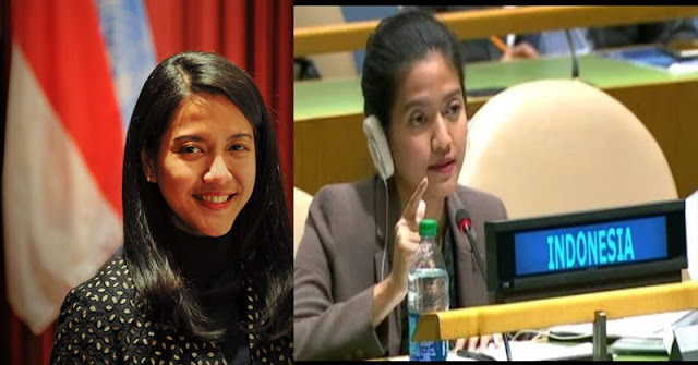 Luar Biasa !!!......Diplomat Muda Indonesia Berparas Cantik Ini Mengaum Di Forum PBB.