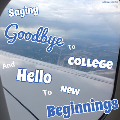  to the college that has been your dwelling solid for iii as well as a one-half years Saying Goodbye to College as well as Hello to New Beginnings