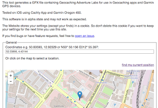 gcutils gpx maken adventure labs labcaches