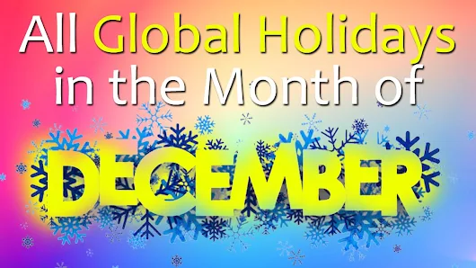december global holidays list