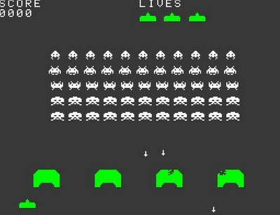 Double click on the Dosbox program in the C Games SpaceInvaders folder 