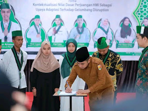 Ketum PB HMI Reihan Ariatama melantik Pengurus HMI Cabang Solok dan Korps HMI-WATI Periode 2023-2024, Selasa 8/8/2023 di Hotel Premiere Syariah Solok