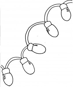 Christmas light coloring page 3