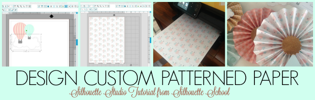 Silhouette Studio, custom patterned paper, Silhouette tutorial