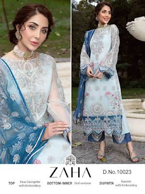 Zaha 10023 Georgette  Pakistani Suits Collection