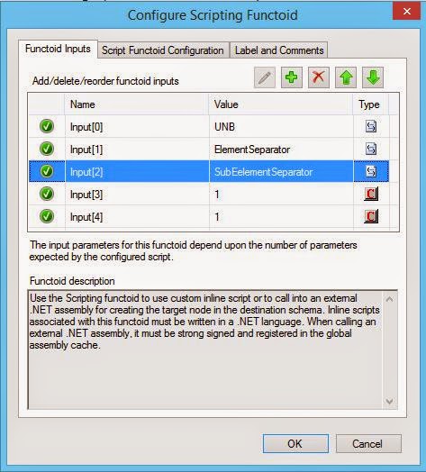 script  Functoid configuration