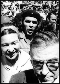 Jean-Paul Sartre, Simone de Beauvoir y Ernesto Guevara en Cuba. 