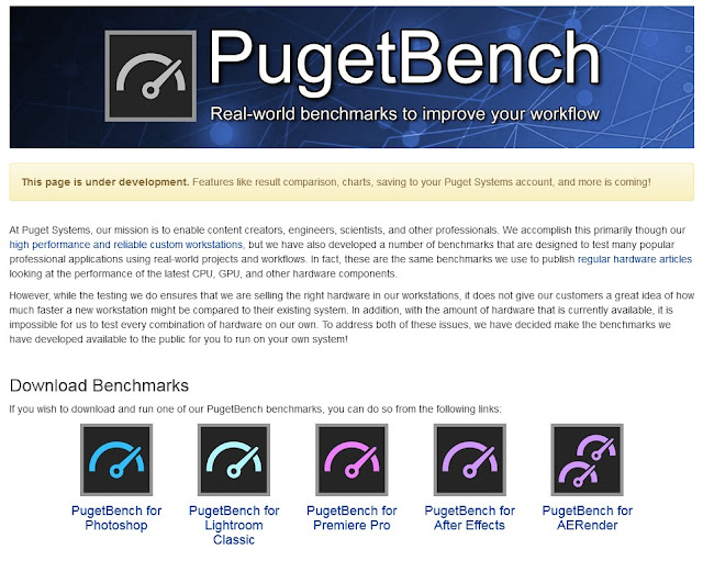 creative software benchmark system PugetBench