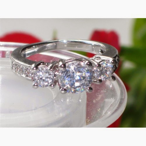 STAINLESS STEEL RING Crystal Ring Artificial Ring 