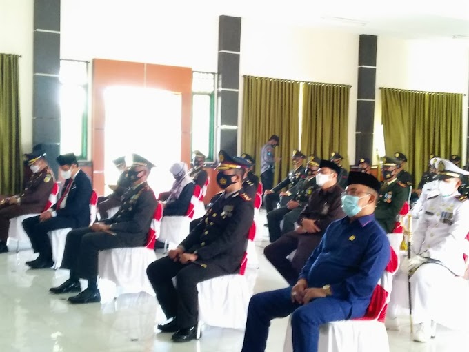Sekda Ikuti Peringatan HUT TNI ke-75 di Makodim Tanah Bumbu