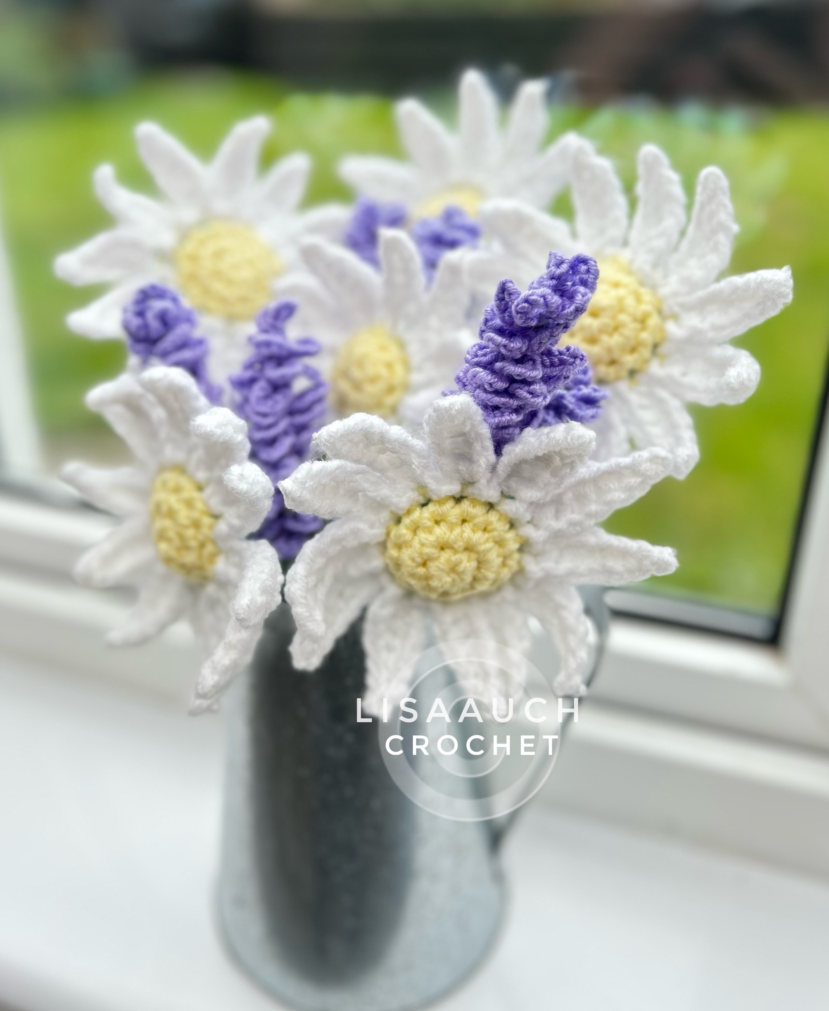 Crochet Bouquet PATTERN. Flowers for Decor. Make Crochet Gift