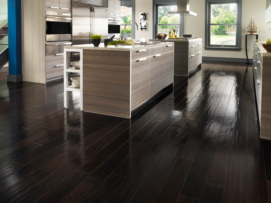 Dark Brown Wood Floor