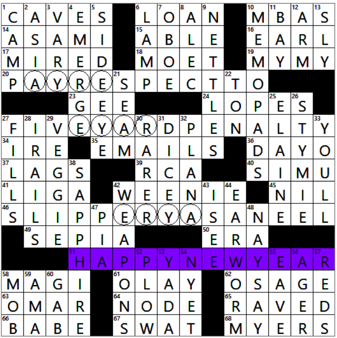 LA Times Crossword January 6, 2024 Answers