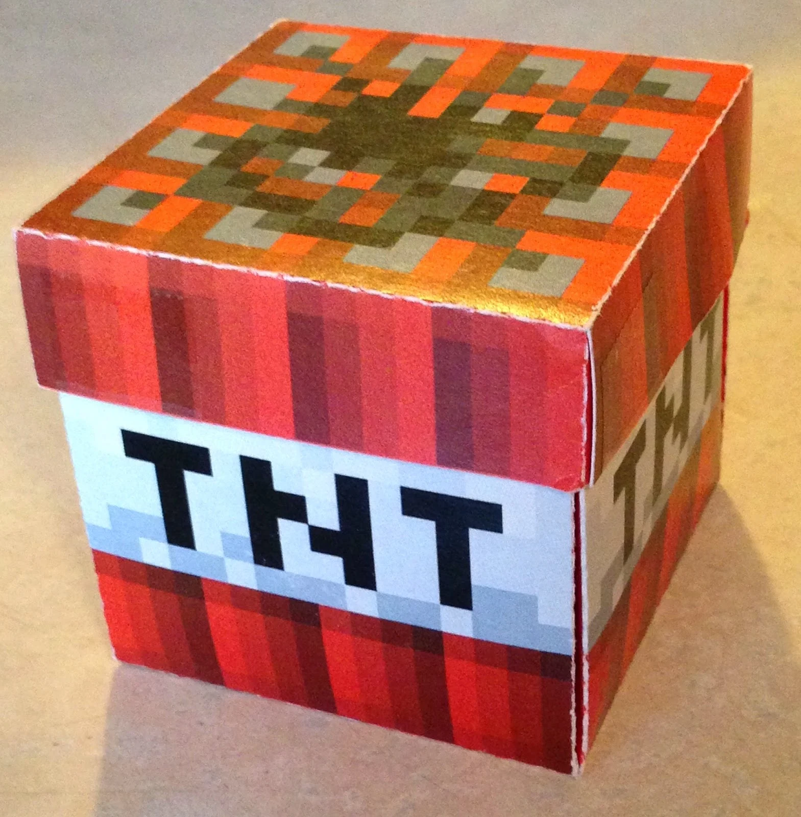 My Druthers Minecraft TNT Valentine Modified "Exploding Box"