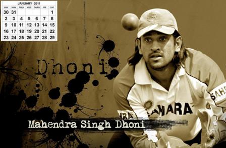 wallpaper desktop new year. MS Dhoni New Year 2011