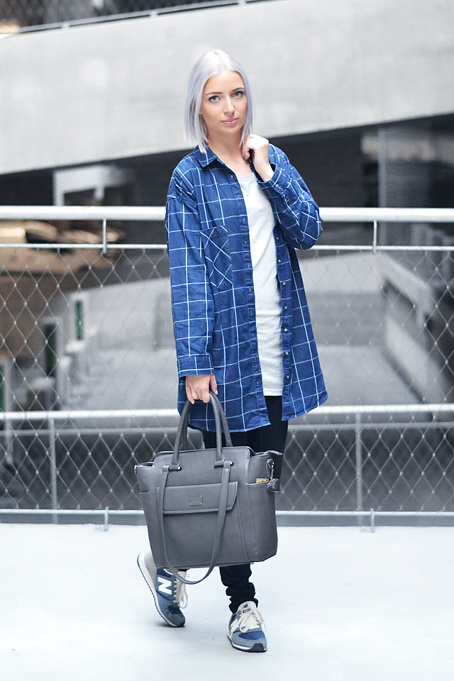 Turn it inside out // Denim shirt dress