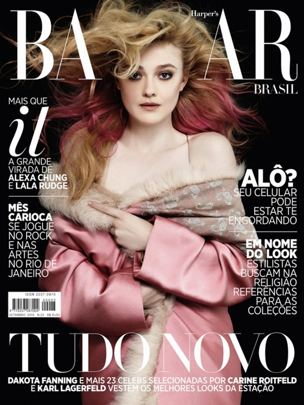 Revista Harper's Bazaar Setembro 2013 Brasil Dakota Fanning