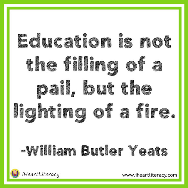 Education is not the filling of a pail, but the lighting of a fire. #teacherinspiration