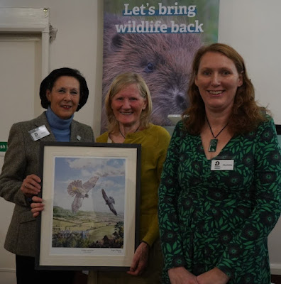 June Mortazavi (centre) with Felicity Goodey, President of Cheshire Wildlife Trust (left) and Charlotte Harris CEO of Cheshire Wildlife Trust (right)