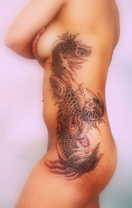 Koi Fish Tattoo Designs For Sexy Ladies