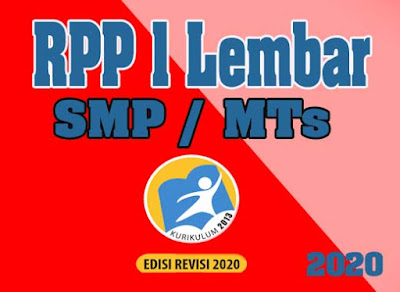 Contoh RPP 1 Lembar SMP Tahun 2020