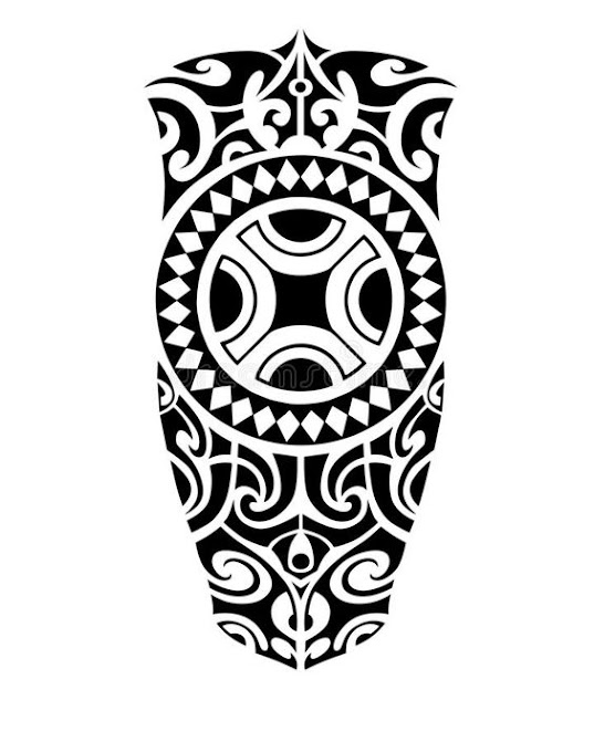 Tattoos Book: +2500 FREE Tattoo Designs: Tribal half sleeve tattoo stencils - Tribal Samoan ShoulDer Tattoo Design