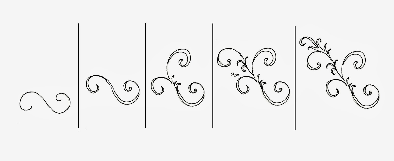 Art class ideas: How to Draw Scrolls and Scrollwork
