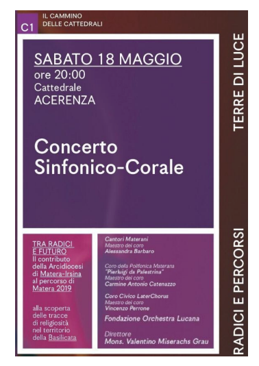 Progetto 'I Cammini - Nella cattedrale di Acerenza', concerto sinfonico-corale 