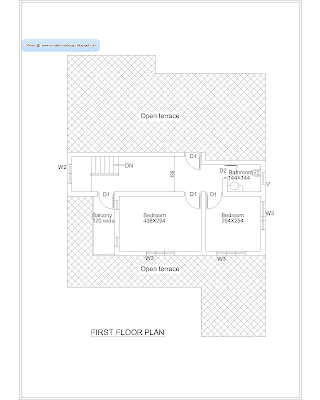 2010 Sqft Kerala Home First Floor