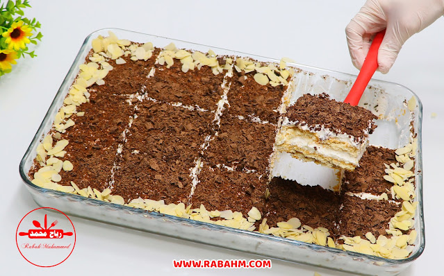 أسهل كيكة في العالم باردة في 10 دقائق بدون طهي بدون بيض حلويات سهة وسريعة بدون فرن مع رباح محمد