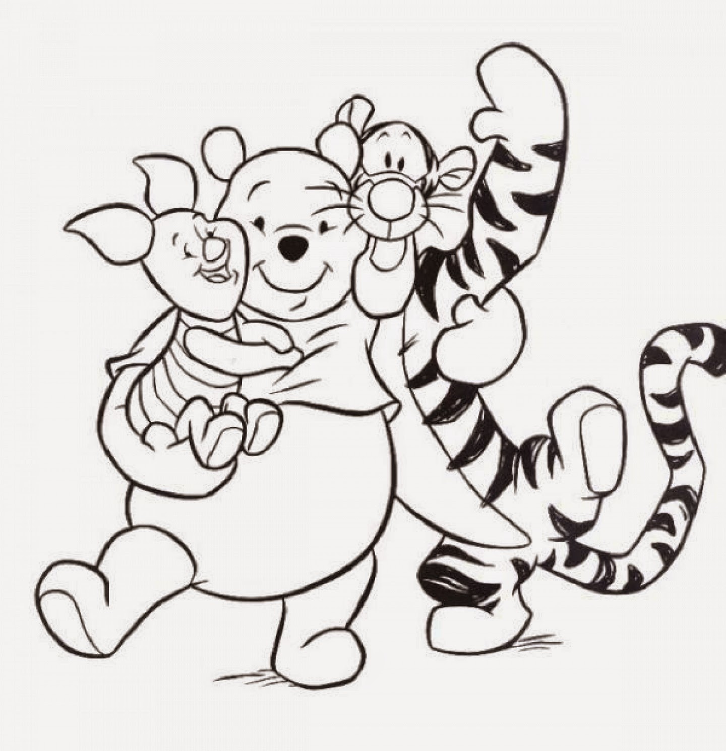 Download Coloring Pages: Winnie the Pooh and Friends Free Printable ...