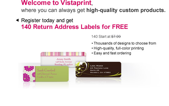 Mommy's Coupon Fairy: Vistaprint - 140 Address Labels, Gift Tags, or Toy Tags for Kids - FREE
