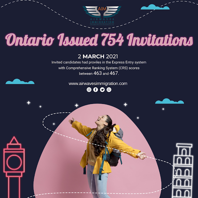Ontario Issued 754 Invitations To The Express Entry Candidates On March 2, 2021