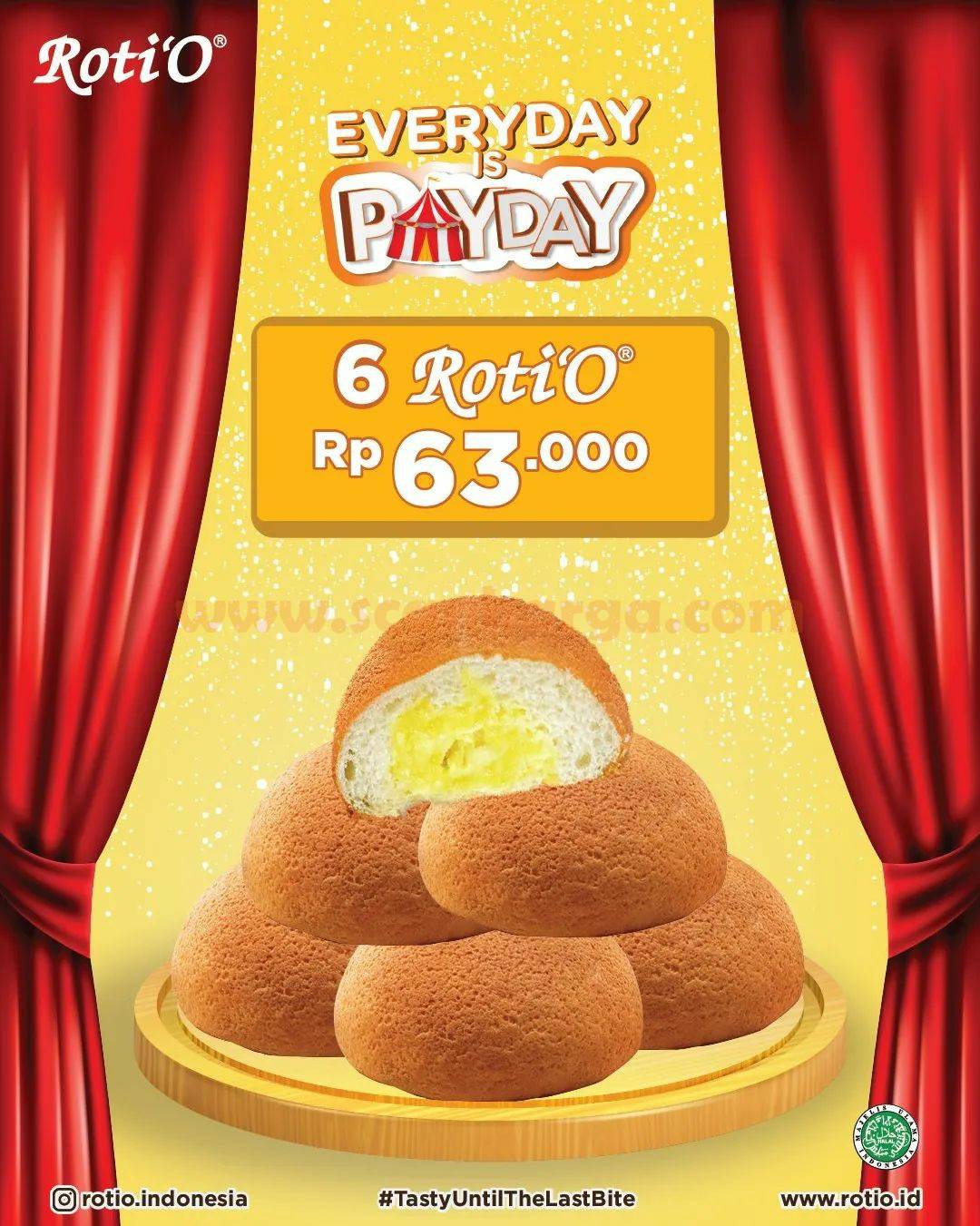 Promo ROTIO EVERYDAY IS PAYDAY – 6 Roti’O Rp 63RB atau 12 Roti O Cuma 126RB*